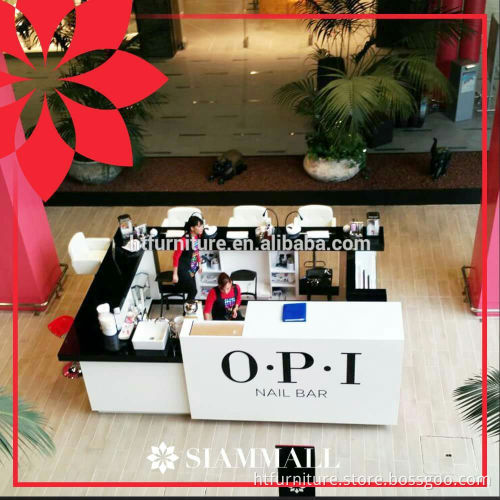 Mall Nail beauty salon kiosk with nail polish display